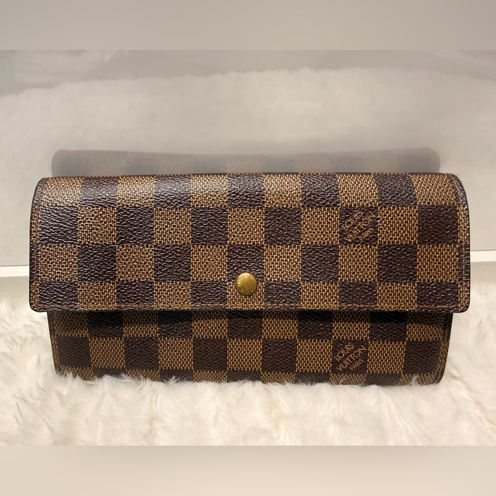 LOUIS VUITTON-MB1015 Damier Ebene Full Wallet